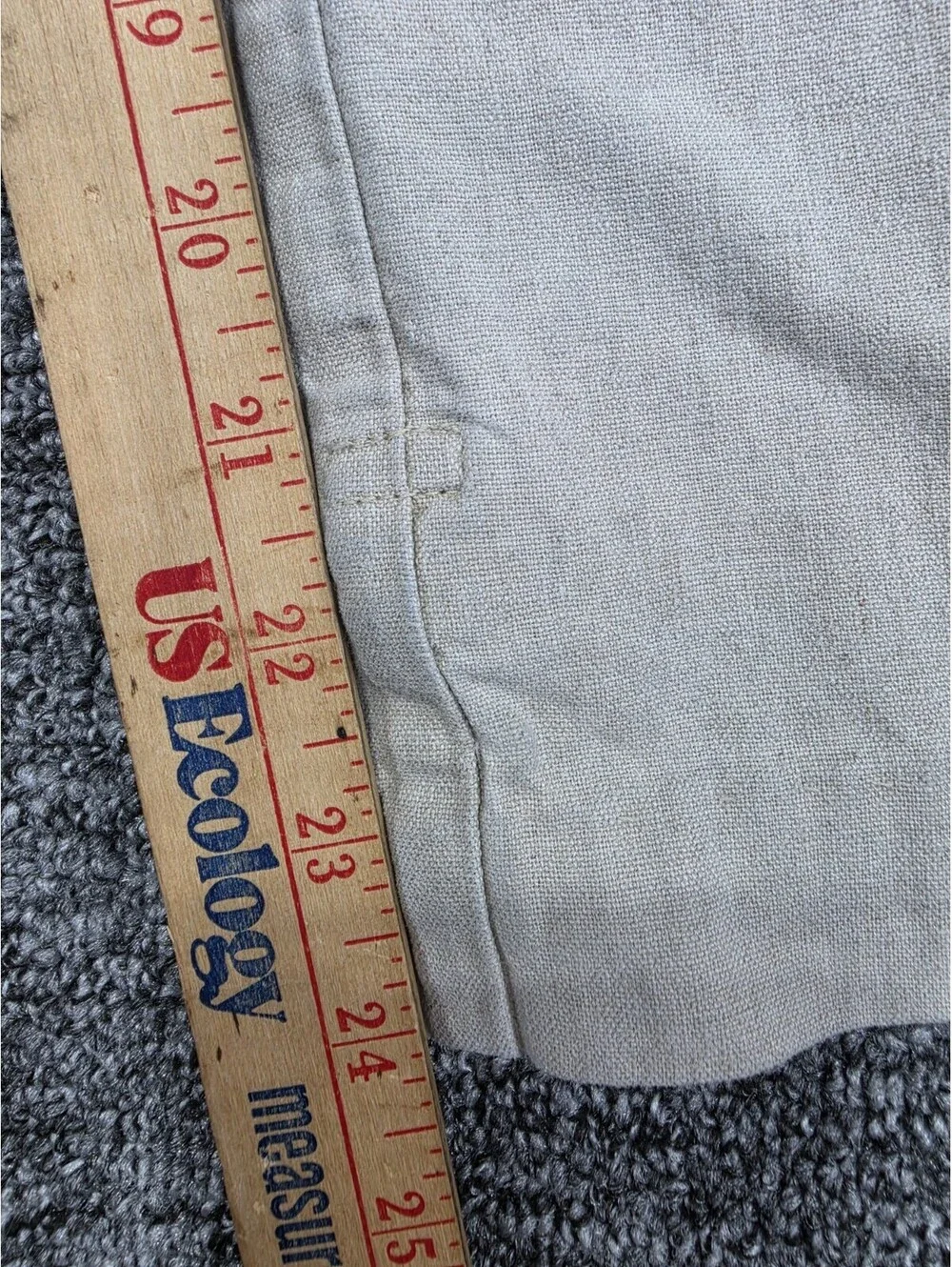 Express Men's Flat Front Straight Leg Beige Linen Cotton Drawstring Pants 34W